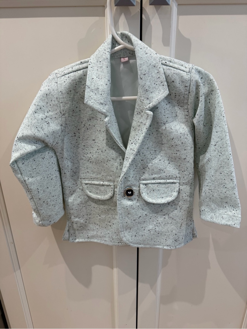 Toddler Speckled Light blue Blazer Jacket 2-3t